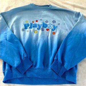 Playboy Light Blue Fleece Sweatshirt